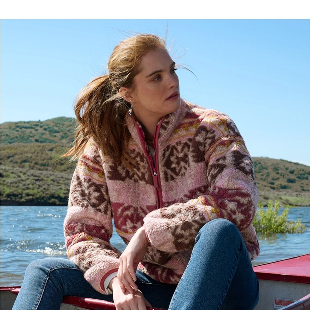 Sundance Printed Heidi Sherpa Pullover, NWOT, XL - Picture 3 of 7